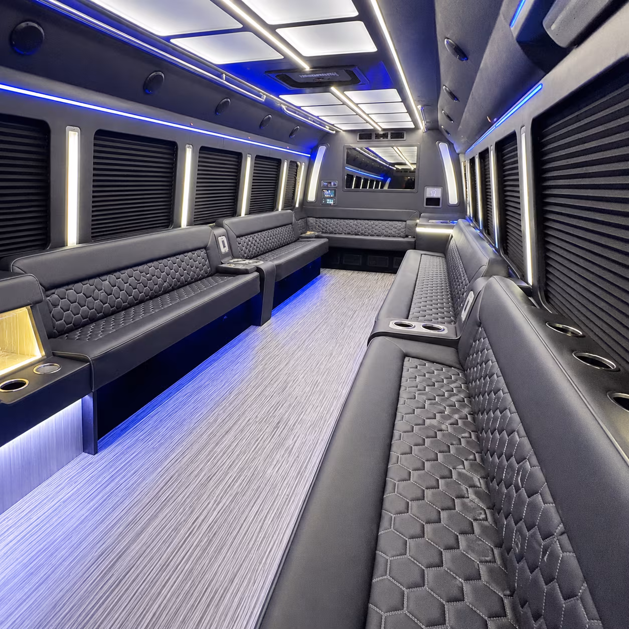 edmond party bus rental interior